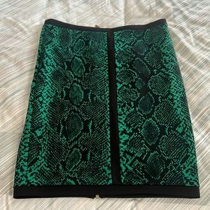 Juicy Couture skirt- snake print green and black